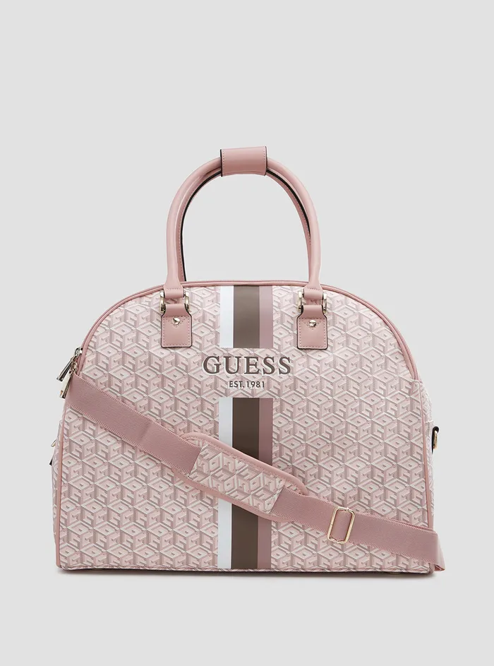 Women Luggage and Travel Bags GUESS Rose Logo Wilder Deluxe Dome Bag