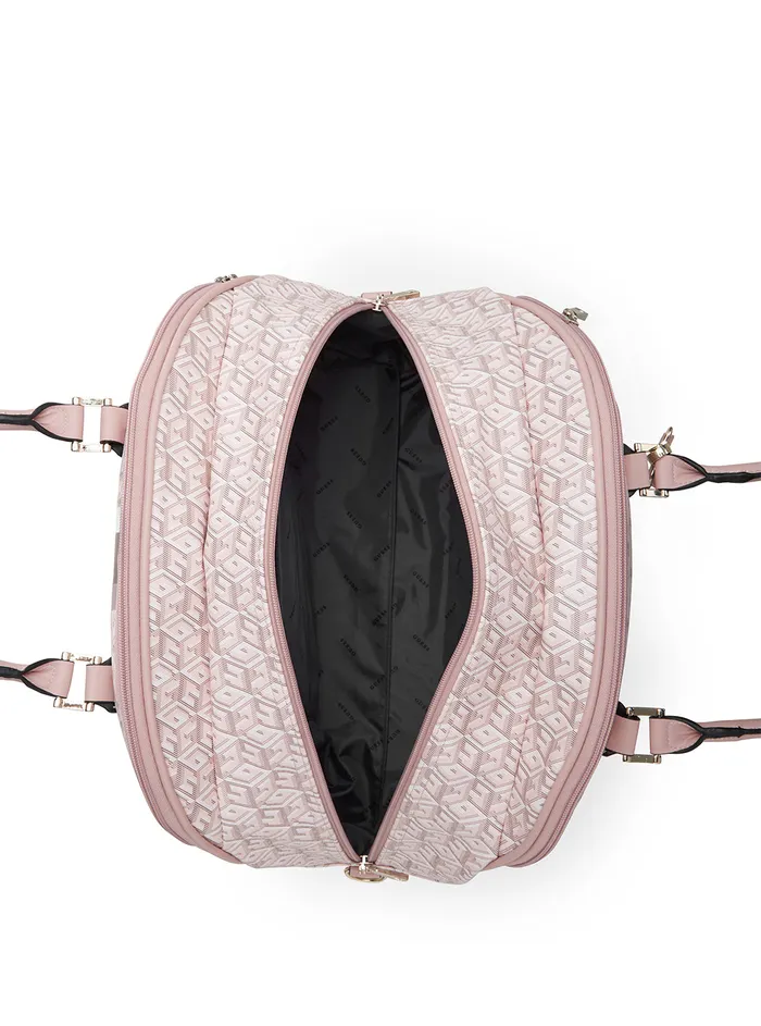 Women Luggage and Travel Bags GUESS Rose Logo Wilder Deluxe Dome Bag Women Luggage and Travel Bags GUESS Rose Logo Wilder Deluxe Dome Bag