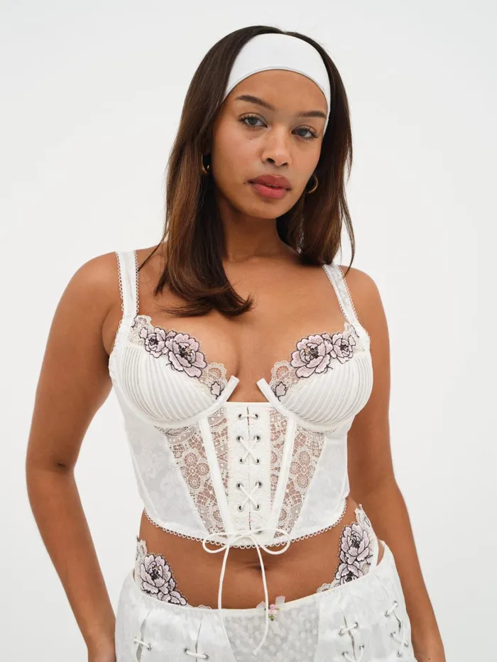 Women Marit Bustier White For Love and Lemons Lingerie