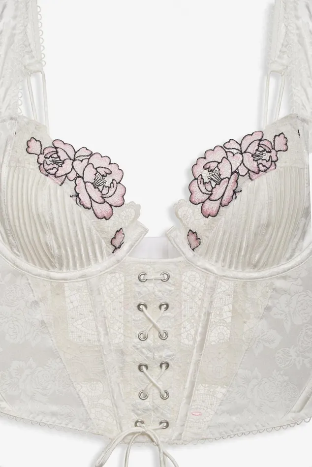 Women Marit Bustier White For Love and Lemons Lingerie
