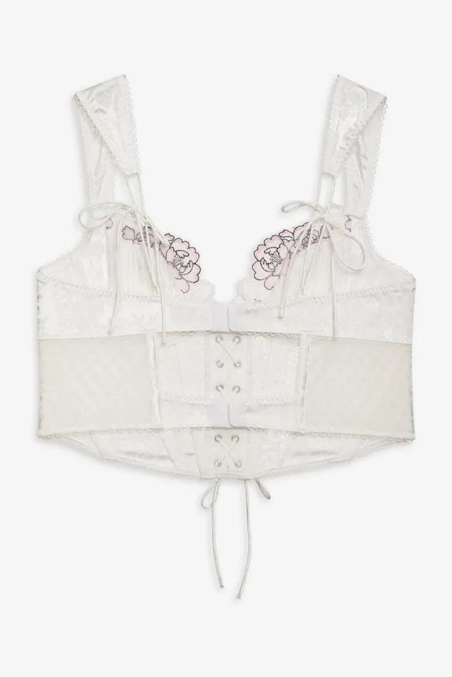 Women Marit Bustier White For Love and Lemons Lingerie