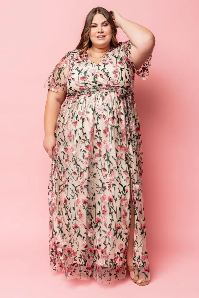 Women Marseille Embossed Maxi Dress Rose Garden Baltic Born Bump Friendly Women Marseille Embossed Maxi Dress Rose Garden Baltic Born Bump Friendly