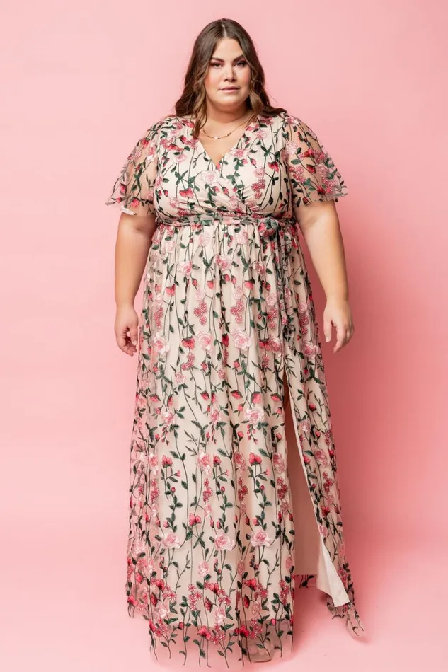Women Marseille Embossed Maxi Dress Rose Garden Baltic Born Bump Friendly Women Marseille Embossed Maxi Dress Rose Garden Baltic Born Bump Friendly