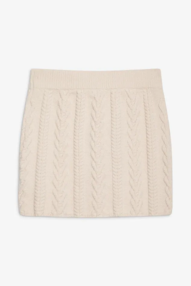 Women Martina Knit Mini Skirt Ivory For Love and Lemons Knitwear
