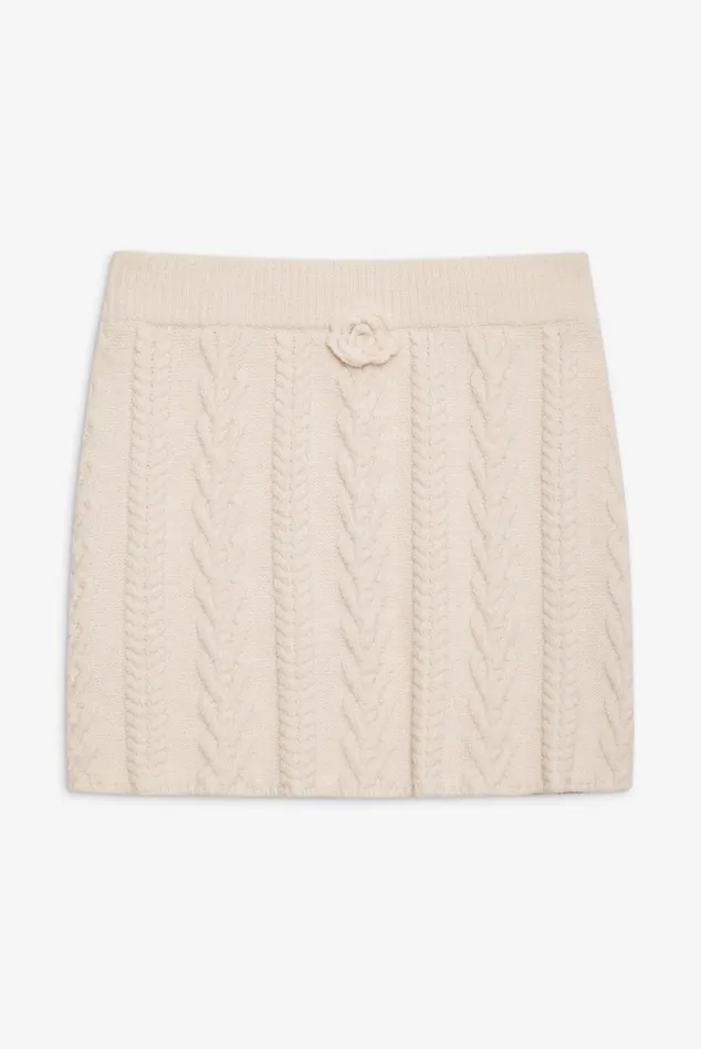 Women Martina Knit Mini Skirt Ivory For Love and Lemons Knitwear