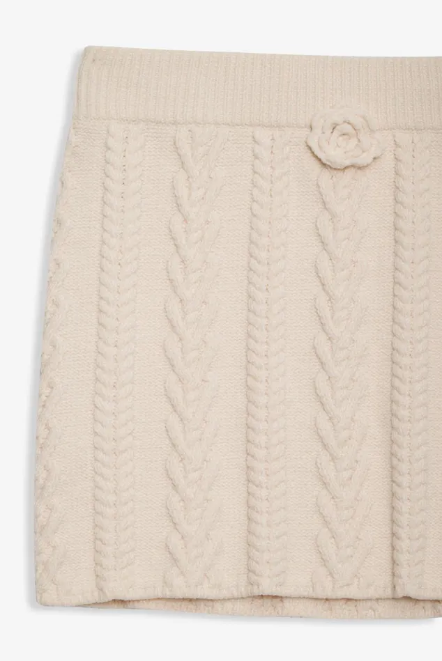 Women Martina Knit Mini Skirt Ivory For Love and Lemons Knitwear