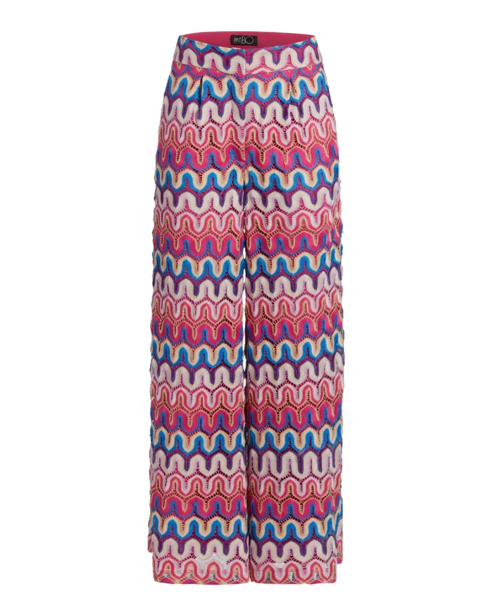 Women Matching Sets PatBO CROCHET WIDE LEG PANTS FINAL SALE Pink Multi