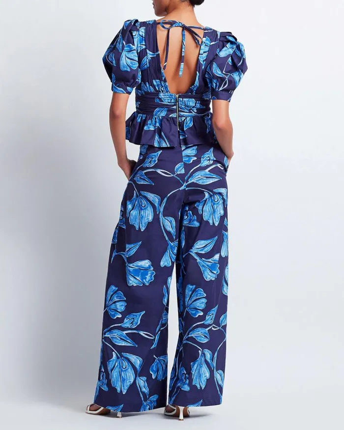 Women Matching Sets PatBO Nightflower Wide Leg Pant FINAL SALE Indigo