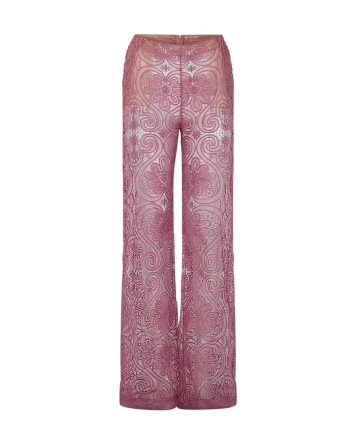 Women Matching Sets PatBO Wide Leg Lace Pants Orchid