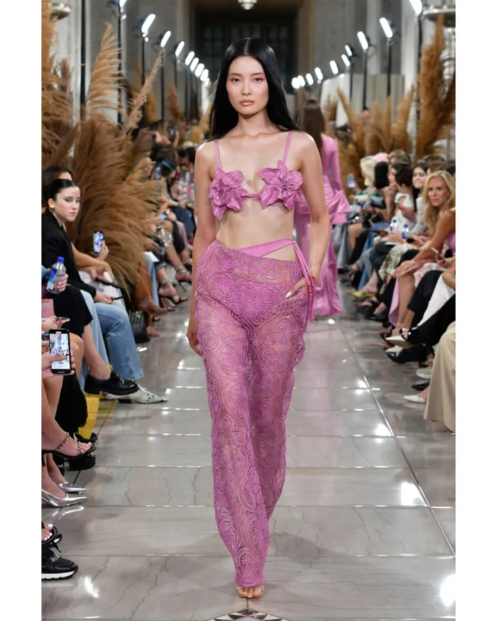 Women Matching Sets PatBO Wide Leg Lace Pants Orchid
