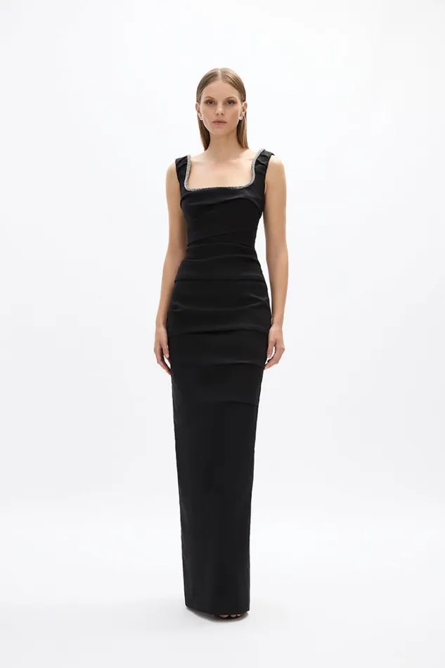 Women Maxi Dresses Rachel Gilbert Onyx Gown Black