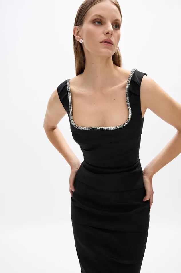 Women Maxi Dresses Rachel Gilbert Onyx Gown Black
