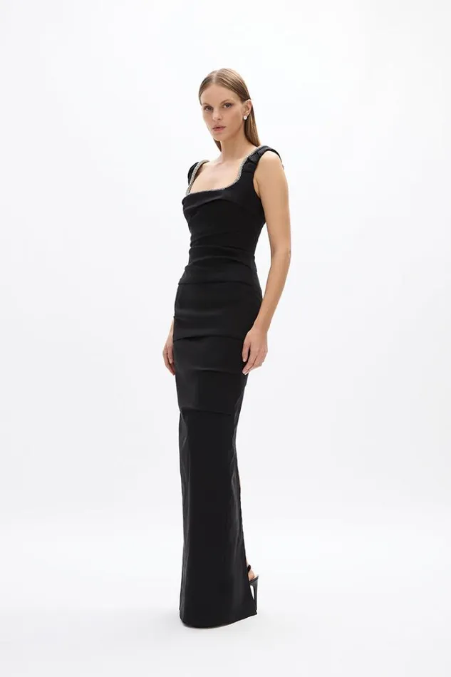 Women Maxi Dresses Rachel Gilbert Onyx Gown Black