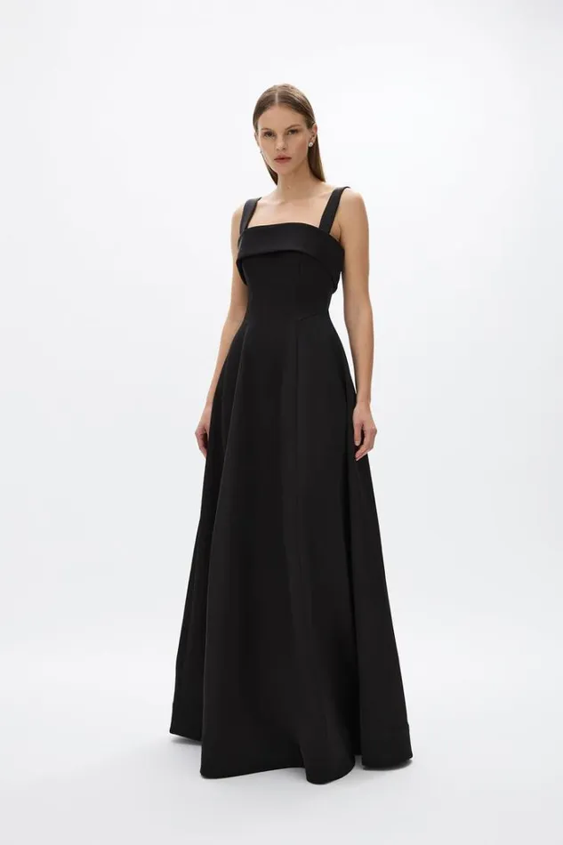 Women Maxi Dresses Rachel Gilbert Serra Gown Black