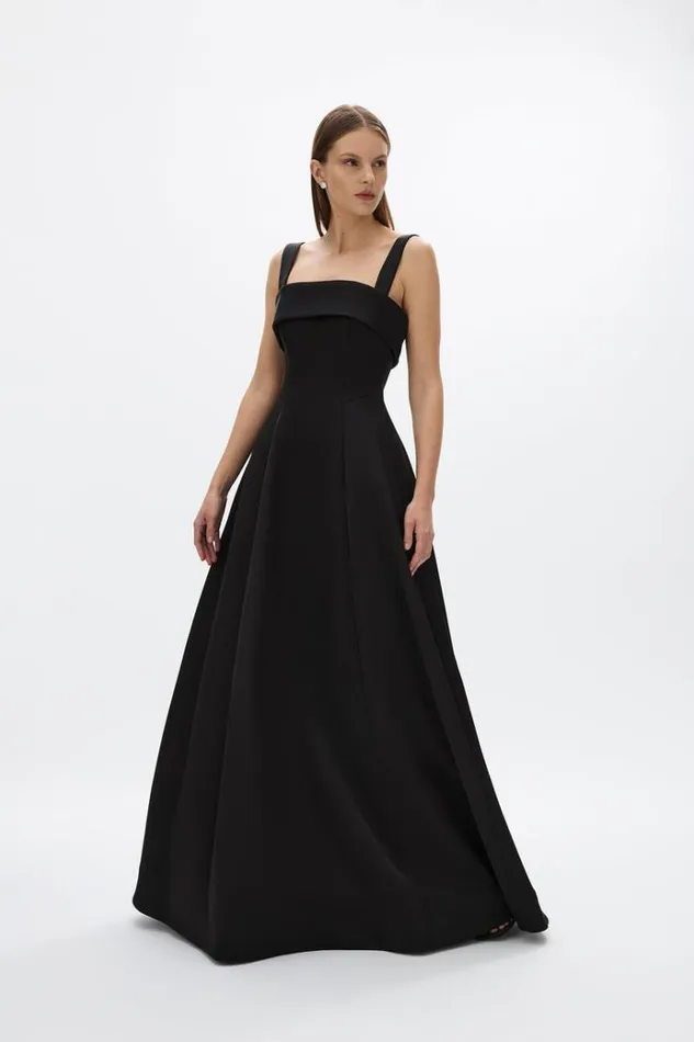 Women Maxi Dresses Rachel Gilbert Serra Gown Black