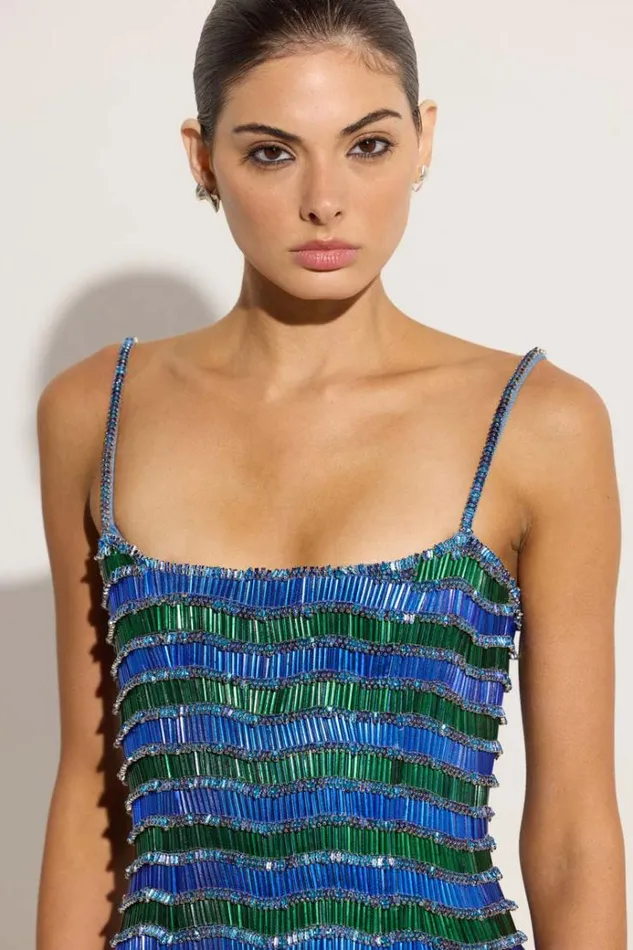 Women Maxi Dresses Rachel Gilbert Zeph Gown BlueGreen Women Maxi Dresses Rachel Gilbert Zeph Gown BlueGreen
