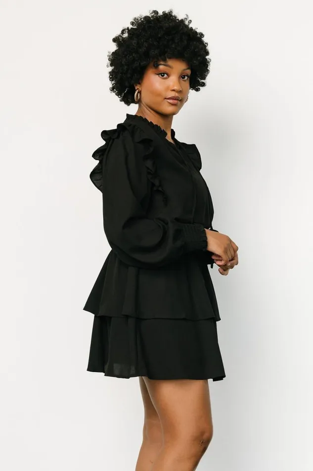 Women Maylee Tiered Short Dress Black Baltic Born Short Dresses Women Maylee Tiered Short Dress Black Baltic Born Short Dresses