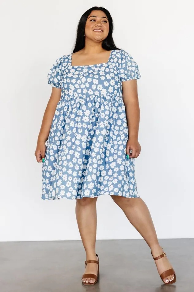 Women McKell Mini Dress Chambray Floral Baltic Born Short Dresses Women McKell Mini Dress Chambray Floral Baltic Born Short Dresses