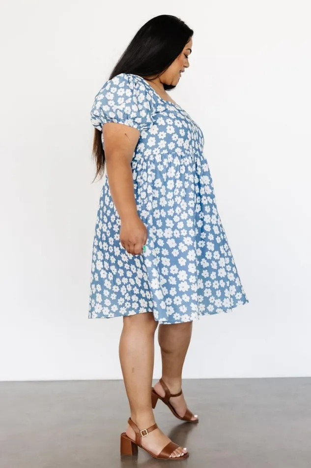 Women McKell Mini Dress Chambray Floral Baltic Born Short Dresses Women McKell Mini Dress Chambray Floral Baltic Born Short Dresses