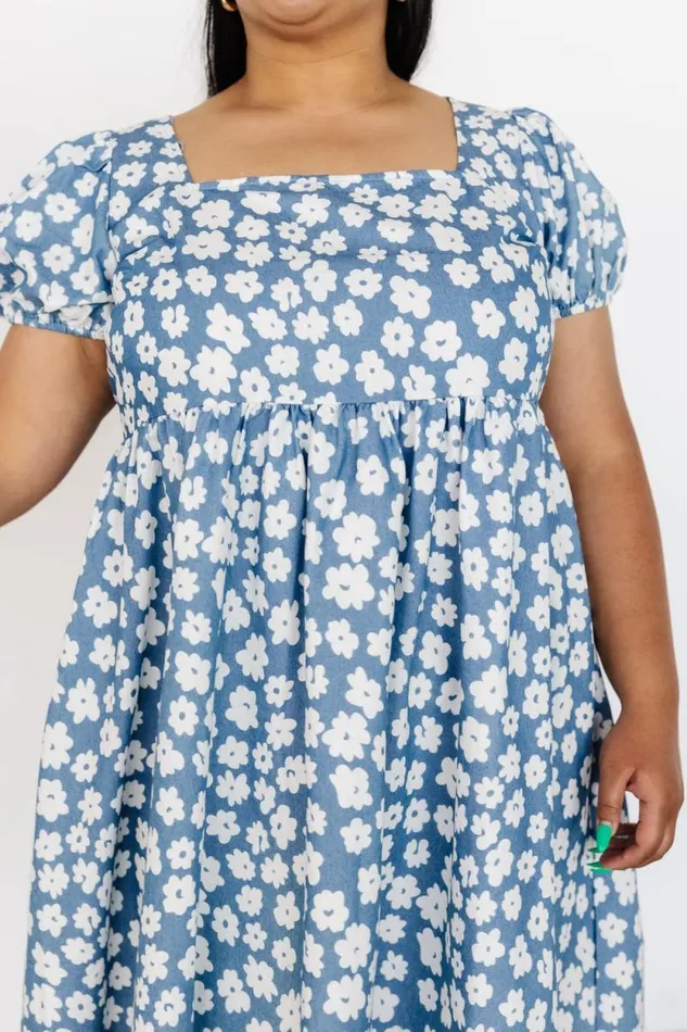 Women McKell Mini Dress Chambray Floral Baltic Born Short Dresses Women McKell Mini Dress Chambray Floral Baltic Born Short Dresses