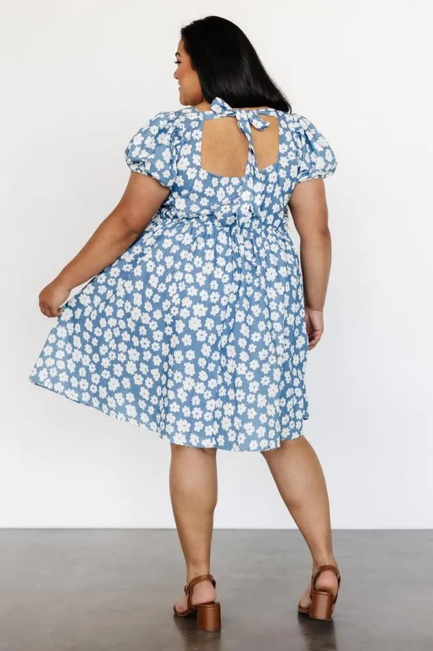 Women McKell Mini Dress Chambray Floral Baltic Born Short Dresses Women McKell Mini Dress Chambray Floral Baltic Born Short Dresses