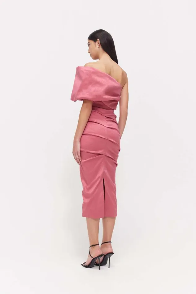 Women Midi Dresses Rachel Gilbert Kat Dress In Rose