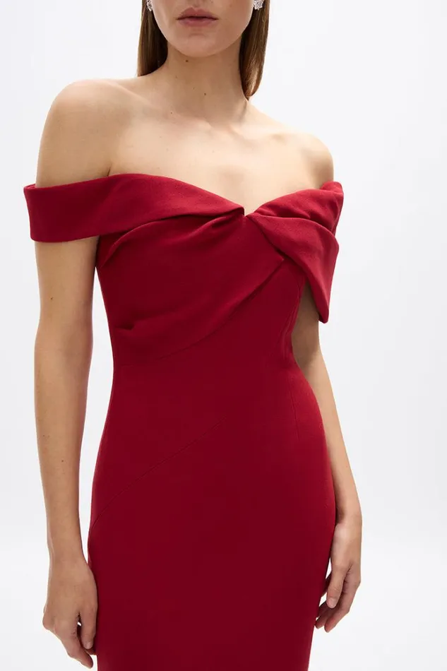 Women Midi Dresses Rachel Gilbert Mattie Dress WIne