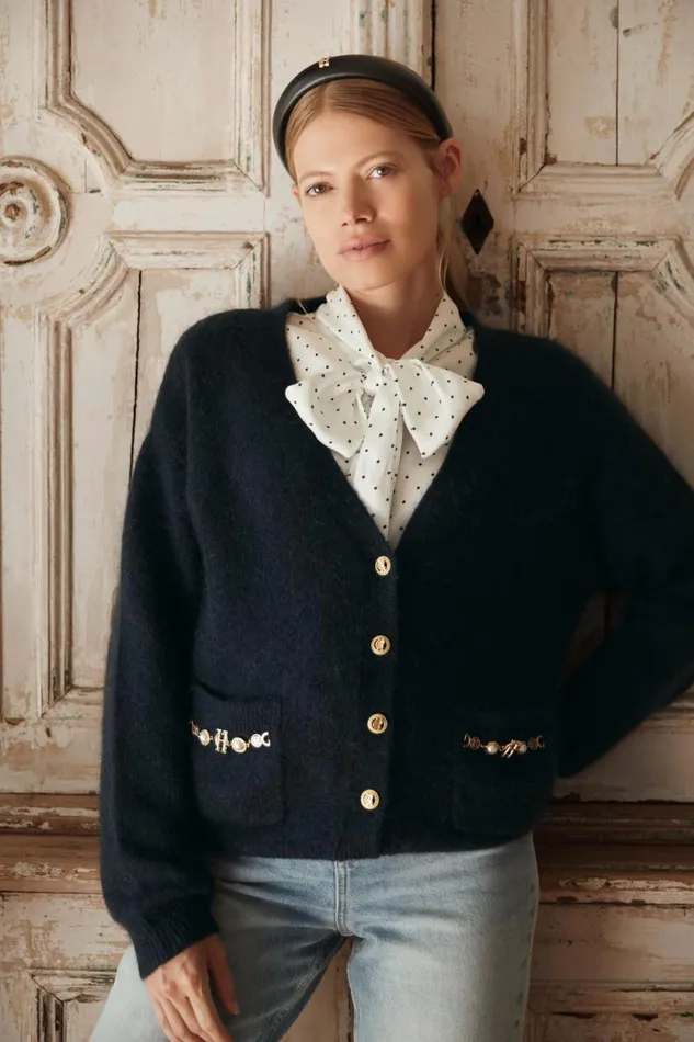 Women Mila Cardigan Ink Navy Holland Cooper Knitwear