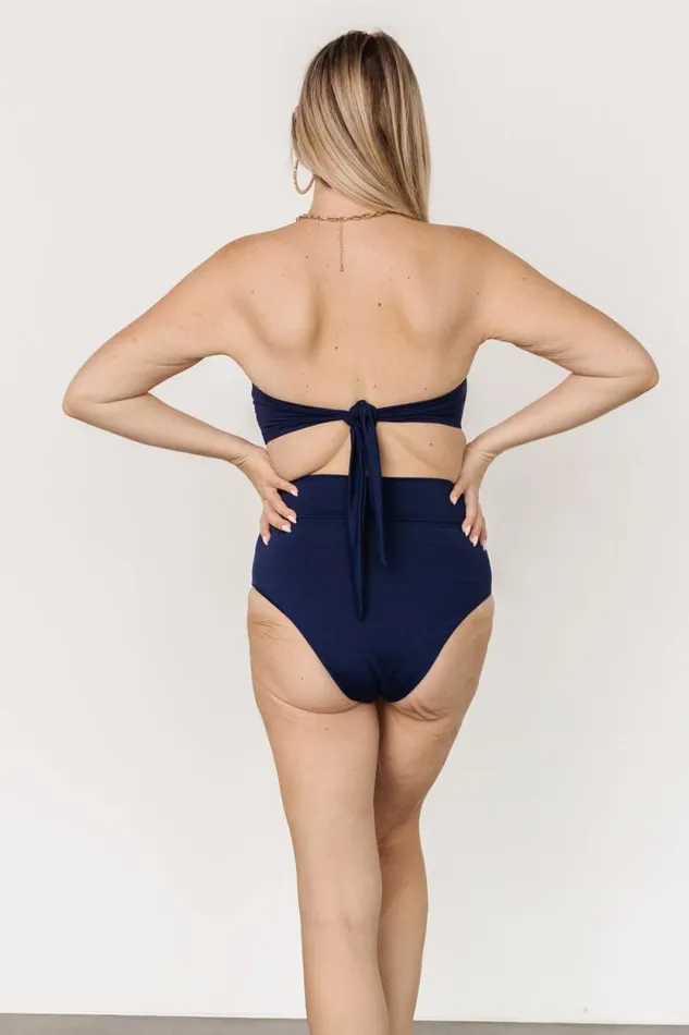 Women Milos High Waist Bikini Bottom Navy Baltic Born Bikini Women Milos High Waist Bikini Bottom Navy Baltic Born Bikini