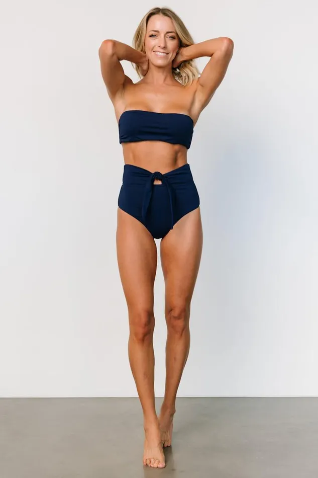 Women Milos High Waist Bikini Bottom Navy Baltic Born Bikini Women Milos High Waist Bikini Bottom Navy Baltic Born Bikini