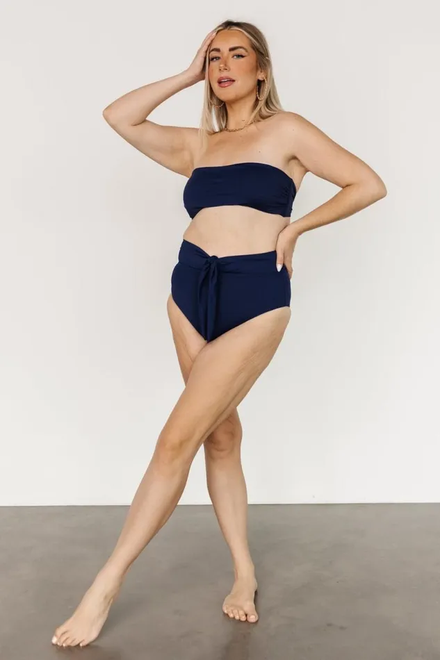 Women Milos High Waist Bikini Bottom Navy Baltic Born Bikini Women Milos High Waist Bikini Bottom Navy Baltic Born Bikini