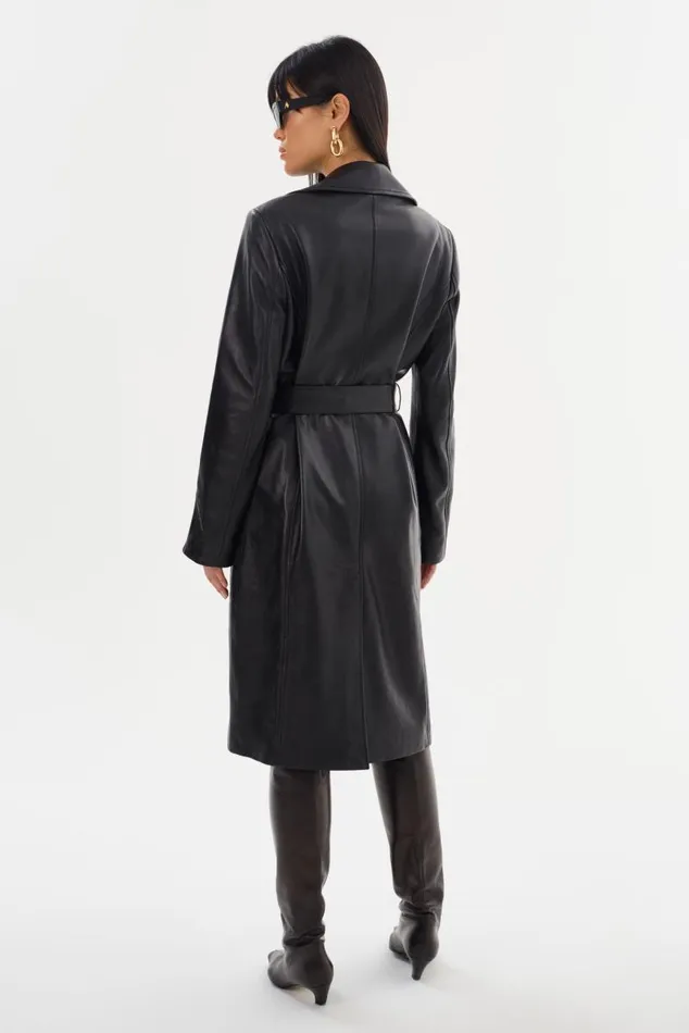 Women MIRANDA Leather Trench Coat Black LAMARQUE Leather Jackets Women MIRANDA Leather Trench Coat Black LAMARQUE Leather Jackets