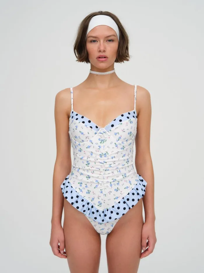 Women Muna One Piece Swimsuit White For Love and Lemons Swim