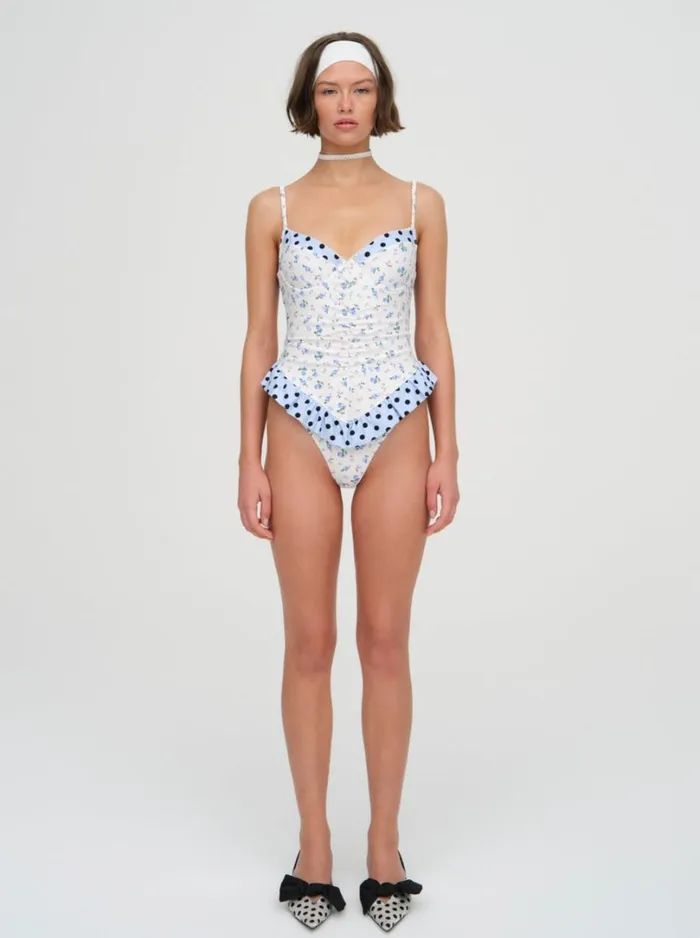Women Muna One Piece Swimsuit White For Love and Lemons Swim