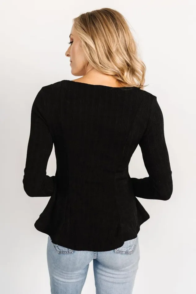 Women Murphy Square Neck Top Black Baltic Born Blouses and Shirts