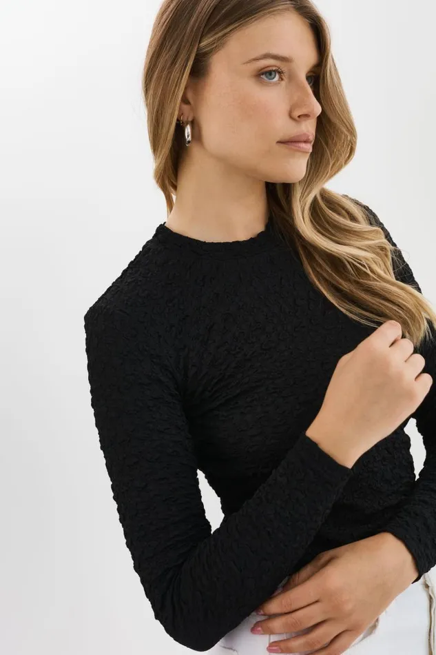 Women NANDRA Longsleeve Top Black LAMARQUE Tops