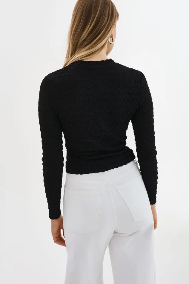 Women NANDRA Longsleeve Top Black LAMARQUE Tops