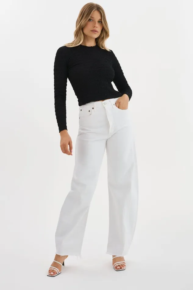 Women NANDRA Longsleeve Top Black LAMARQUE Tops