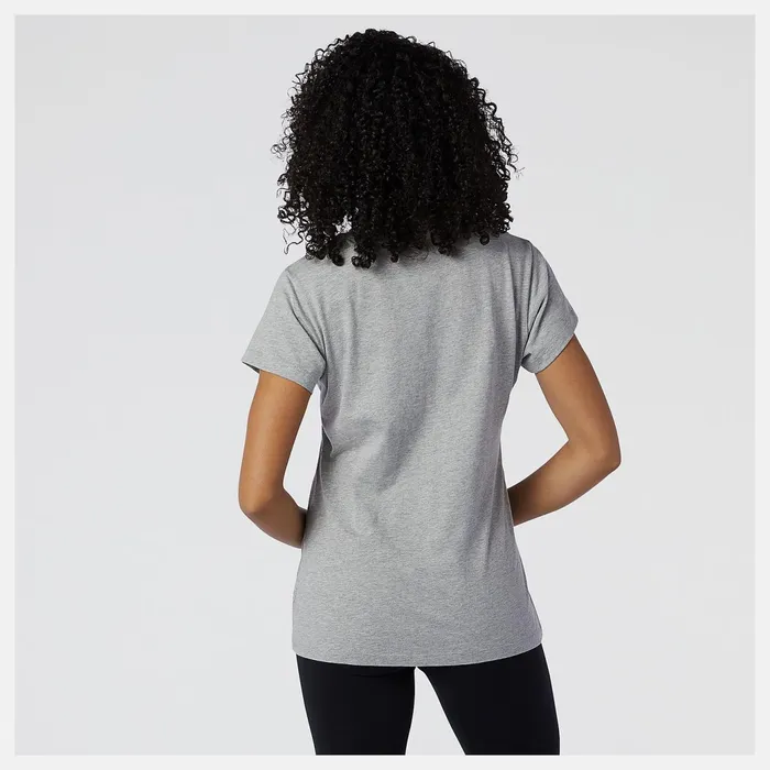 Women NB Essentials Stacked Logo Tee Athletic Grey New Balance Shirts