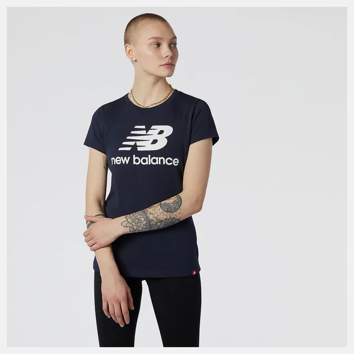 Women NB Essentials Stacked Logo Tee Eclipse New Balance Shirts