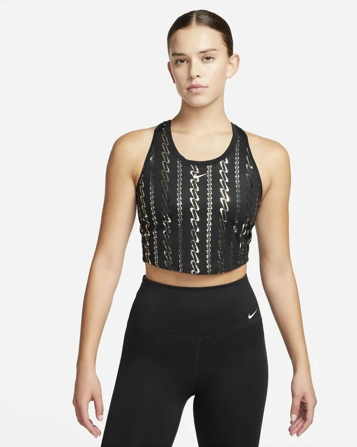 Women Nike All Clothing DriFIT One Blackwhite