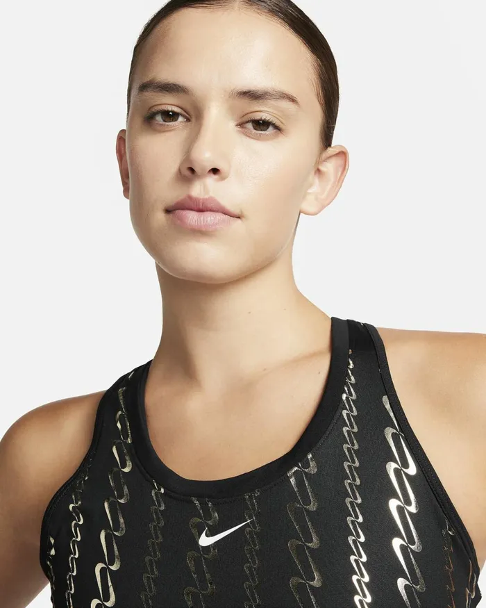 Women Nike All Clothing DriFIT One Blackwhite