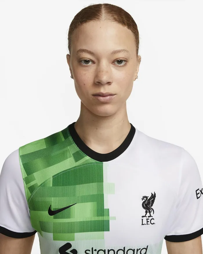 Women Nike All Clothing Liverpool FC 202324 Stadium Away Whitegreen Sparkblack