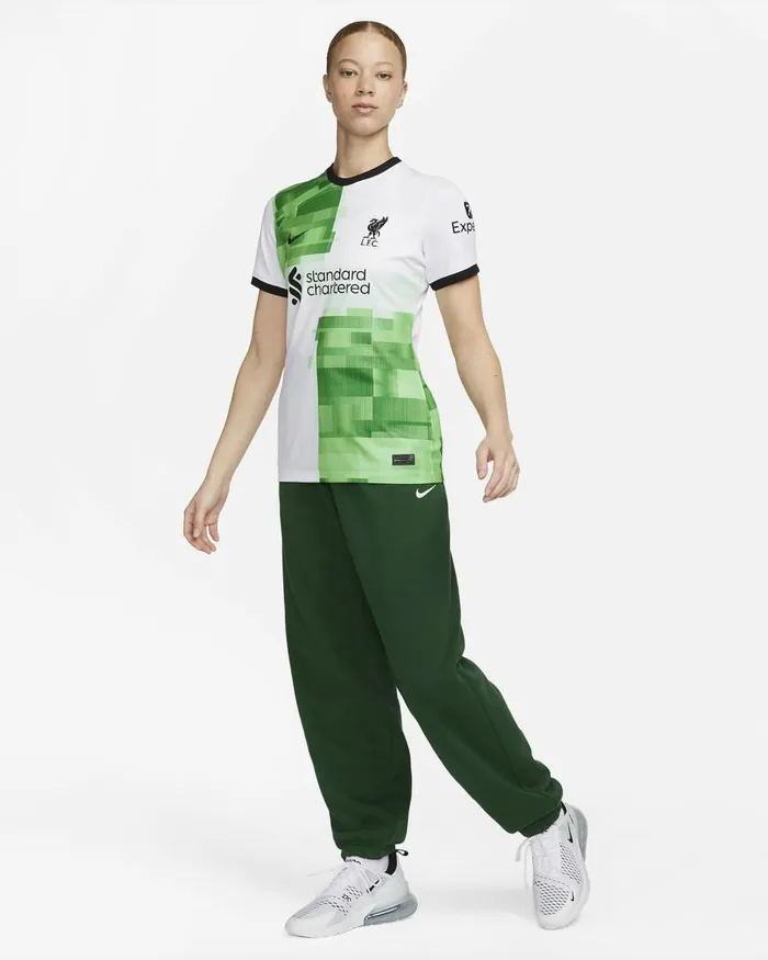 Women Nike All Clothing Liverpool FC 202324 Stadium Away Whitegreen Sparkblack