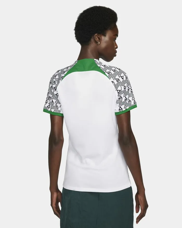 Women Nike All Clothing Nigeria 202223 Stadium Away Whitepine Greenblack
