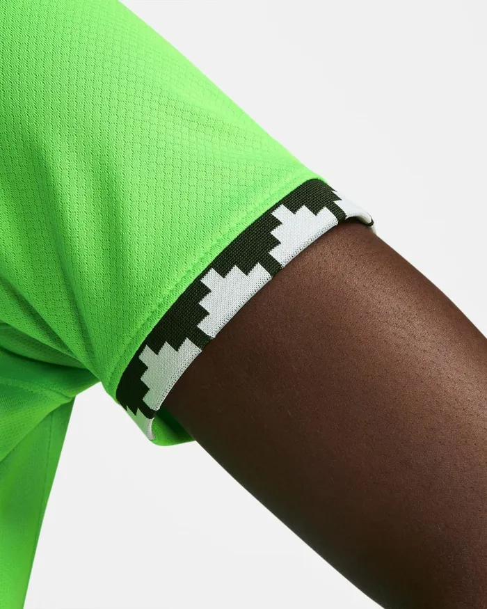 Women Nike All Clothing Nigeria 2023 Stadium Home Poison Greenwhitewhite