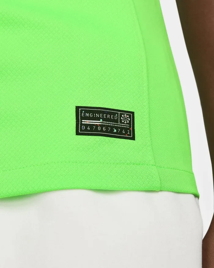 Women Nike All Clothing Nigeria 2023 Stadium Home Poison Greenwhitewhite
