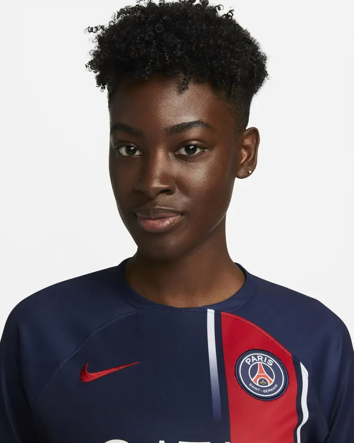 Women Nike All Clothing Paris SaintGermain 202324 Stadium Home Midnight Navyuniversity Reduniversity Red