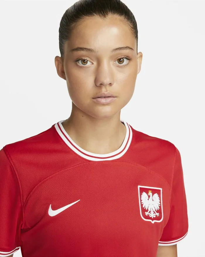 Women Nike All Clothing Poland 202223 Stadium Away Sport Redwhite