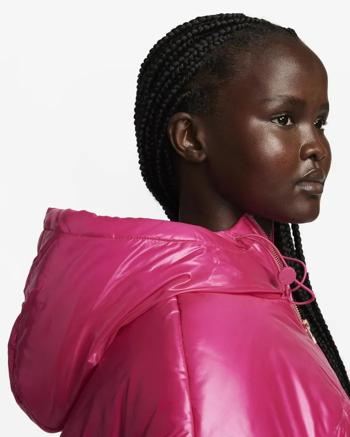 Women Nike All Clothing Sportswear Classic Puffer Shine Fireberryfireberry
